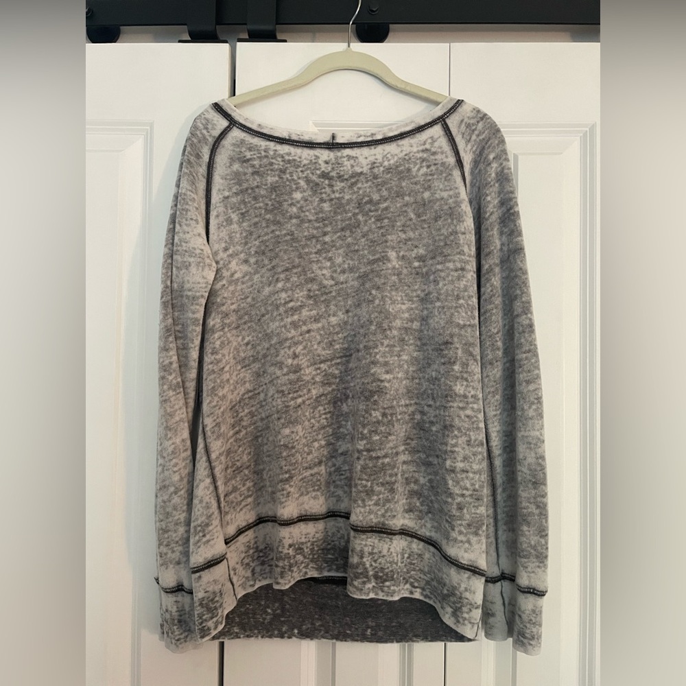 Bella Canvas Gray Women's Crew Neck Sweater - Picture 2 of 3
